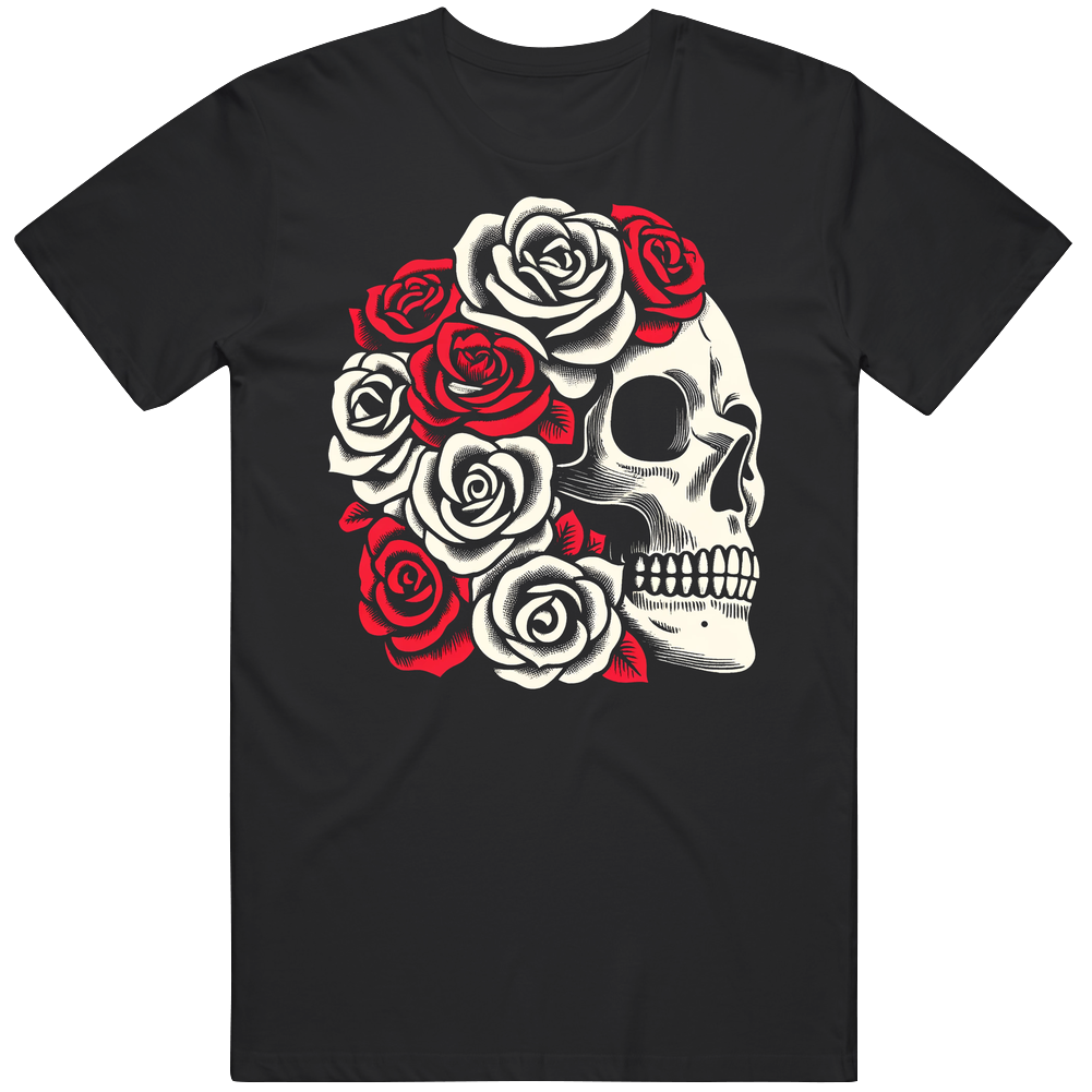 Skull And Roses Gothic Horror T Shirt Skull And Roses Gothic Horror T Shirt