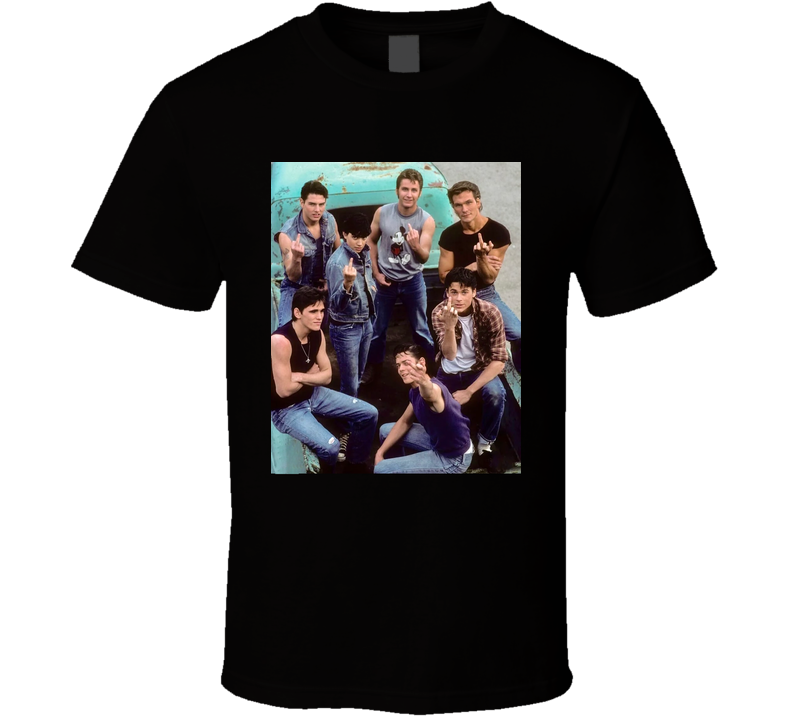 Outsiders Flipping The Bird Funny 80s Retro Movie T Shirt Outsiders Flipping The Bird Funny 80s Retro Movie T Shirt