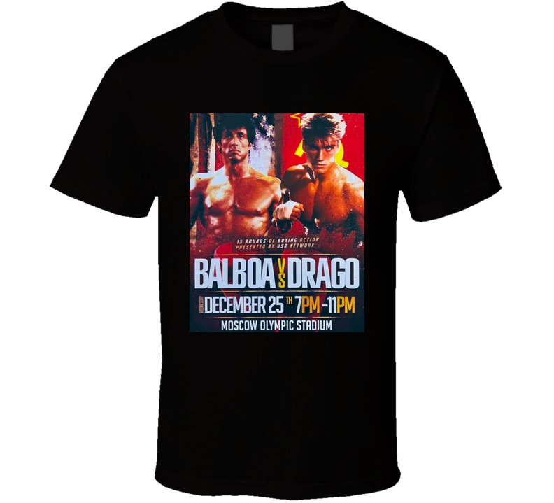 Rocky Vs Drago Fight Card Boxing T Shirt Rocky Vs Drago Fight Card Boxing T Shirt
