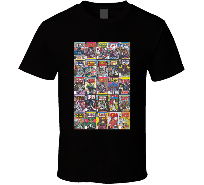 Star Wars Comic Collection Fanboy Style T Shirt Star Wars Comic Collection Fanboy Style T Shirt