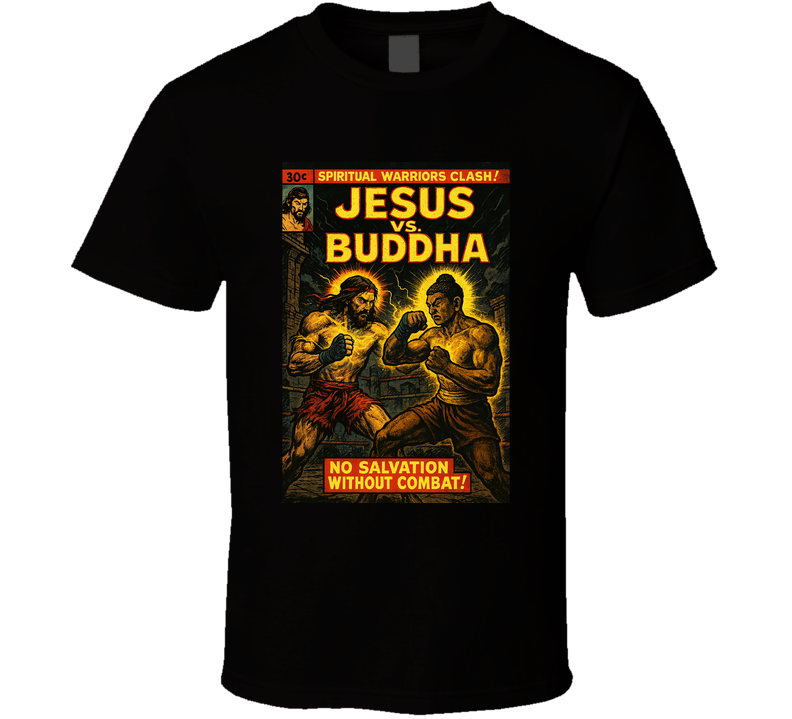 Jesus Vs Buddha Clash Comic T Shirt Jesus Vs Buddha Clash Comic T Shirt
