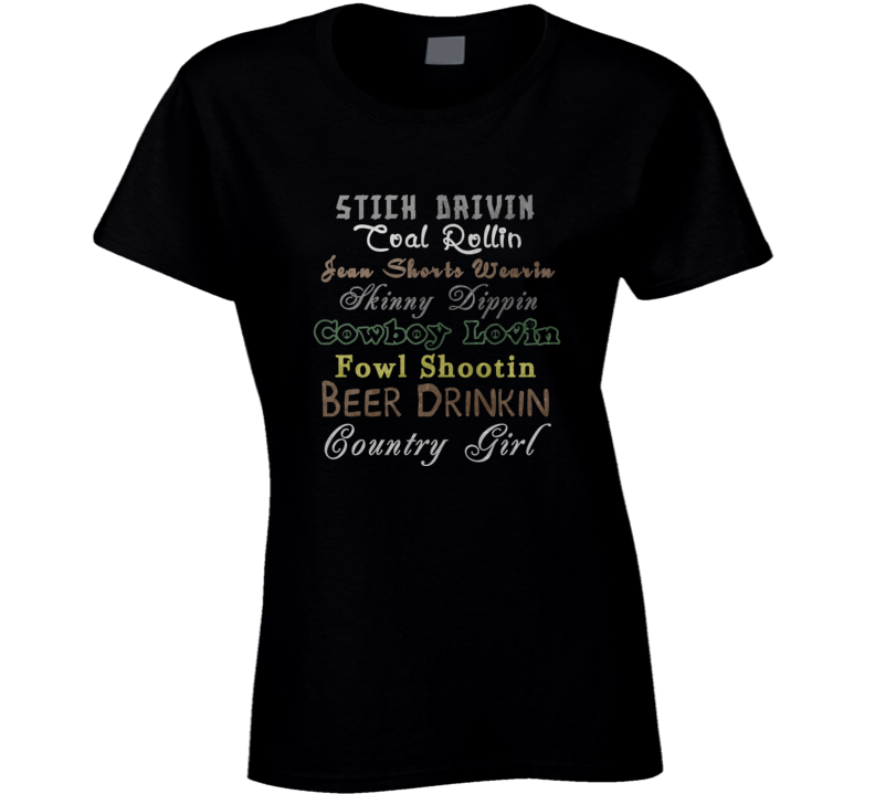 Country Girl Cowboy Beer Fowl Skinny Dippin Fan T Shirt Country Girl Cowboy Beer Fowl Skinny Dippin Fan T Shirt