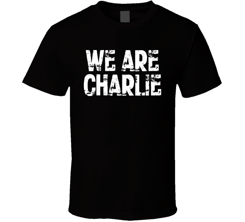 We Are Charlie Freedom of Speech Support Black T Shirt We Are Charlie Freedom of Speech Support Black T Shirt