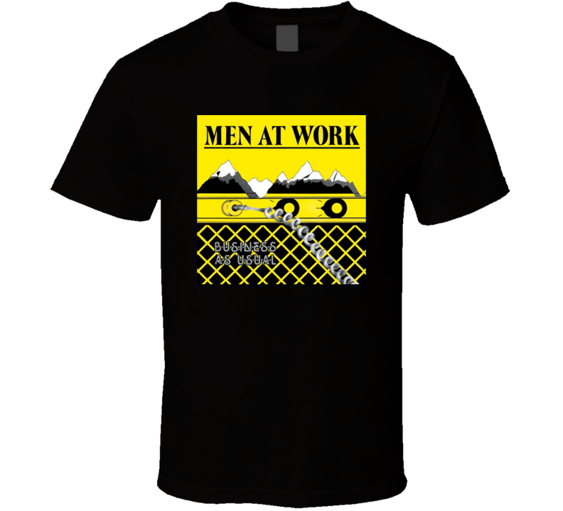 Men At Work Business As Usual Music Fan T Shirt Men At Work Business As Usual Music Fan T Shirt
