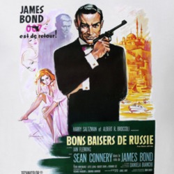 From Russia With Love 60s French Connery 007 movie white T shirt 09535