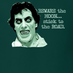 American Werewolf in London Beware the moon hunter forest green t shirt 09587