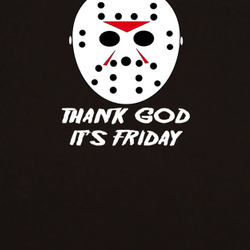 Thank God it's Friday funny fusion Jason t shirt 09612