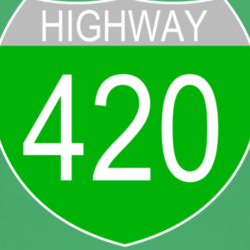 Highway 420 Funny Weed Pot Green T Shirt T shirt 1000496