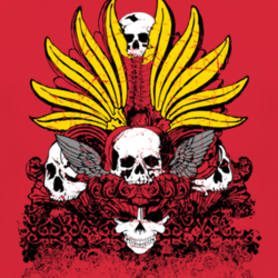Skulls Fantasy Art Tribal T Shirt 2 T shirt 1000931