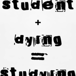 Student + Dying = Studying Funny Geek Nerd T Shirt T shirt 1000944