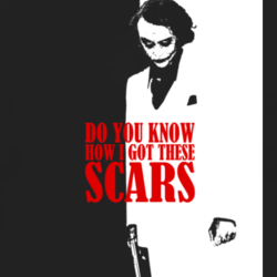 Joker Scarface Mash Up Funny Movie Poster T shirt 1001131