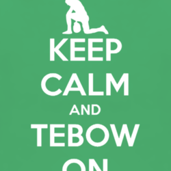 Keep Calm And Tebow On Football Sports T shirt 1001263