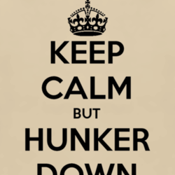 Keep Calm But Hunker Down Wwii Poster Goof Funny T shirt 1001265