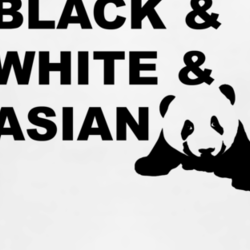Black & White & Asian Funny Panda Animal T shirt 1001270