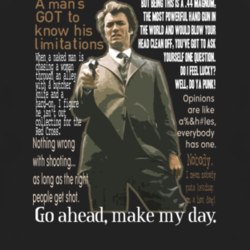 Dirty Harry Clint quotes Clint Eastwood movie action t shirt 1006092