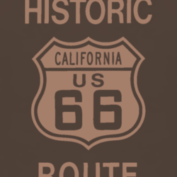 Historic Route 66 Cali USA road sign trucker biker t shirt 1007153