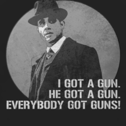 Everybody got guns Gyp Rosetti Boardwalk tv funny gangster t shirt 1013533