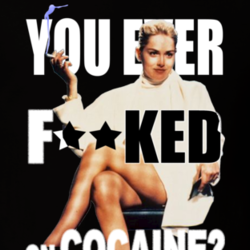 09384 - You Ever F--ked On Cocaine Sharon Stone Basic Instinct quote T shirt 10199982