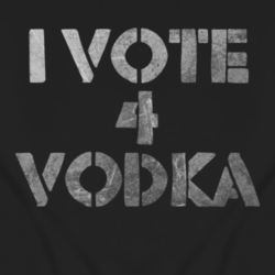 I Vote 4 Vodka funny bartender ladies fitted t shirt 1051823