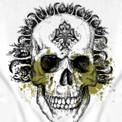 Skull Design biker bartender ladies fitted t shirt 1247408