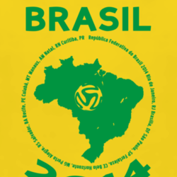 Brasil World Cup 2014 Host Cities Soccer Football T Shirt 1317053
