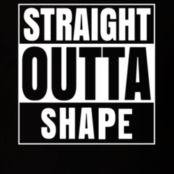 Straight Outta Shape Funny Exercise Parody T Shirt 16751117
