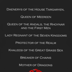 Khaleesi Daenerys GoT Titles TV Fan Dragons T Shirt 1863706