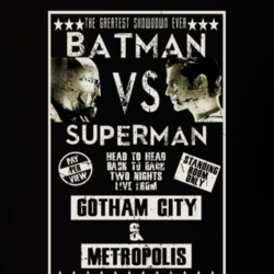 Batman vs Superman Showdown Ultimate Comic Movie Trending Fan Art T Shirt 18656510