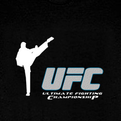 Ufc Silhouette Kick And Ufc Words T Shirt 20881