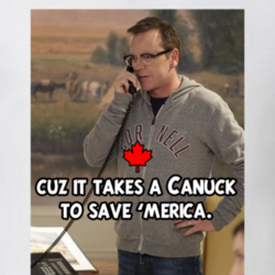 Canuck saves Merica USA Keifer Survivor Funny Fan T Shirt 25389985