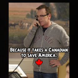 Canadian Saves America USA Keifer Survivor TV Fan T Shirt 25389994