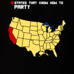 States That Know How To Party California Rap Hip Hop Funny Fan T Shirt 25892222
