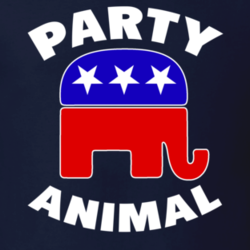 Party Animal GOP Republican USA President Trump Fan T Shirt 26365112