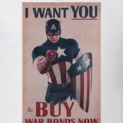 Captain America Propaganda Poster Uncle Sam USA Movie Fan T Shirt 26786861