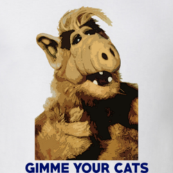 Alf Gimme Your Cats Funny 80s TV Alien Fan T Shirt 26942114