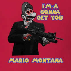 Mario Montana Parody Scarface Funny Mash Up Trending Fan T Shirt 27003591
