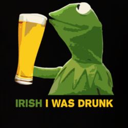 Kermit The Frong Irish I Was Drunk Funny Parody Muppets Fan T Shirt 27630733