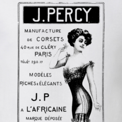 Old Vintage Corset Ad J Percy Parody Ladies T Shirt 27650620