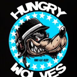 Hungry Wolves Hunt Eat Sleep Parody Funny Gym T Shirt 27678658