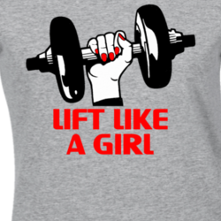Lift Like A Girl Workout Fitness Gym Weights T Shirt 27692205