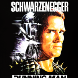 Running Man Arnold Schwarzenegger Movie Stephen King Poster Fan T Shirt 28070011