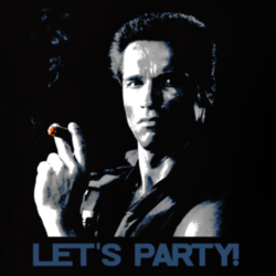 Commando Lets Party Parody Funny Arnold 80s Movie Fan T Shirt 28096326