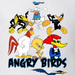Cartoon Birds Parody Angry Funny Ducks Roadrunner Fan T Shirt 28348469