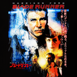 Blade Runner Ford Scott Classic Japanese Movie Poster Fan T Shirt 28348597