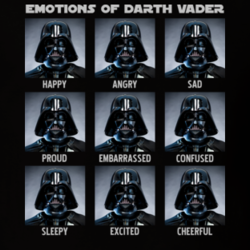 Darth Vader Emotions Funny Star Wars Parody Fanboy T Shirt 29088522