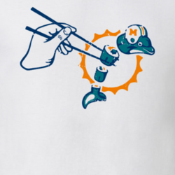 Not A Dolphins Fan Sushi Funny Parody Football T Shirt 30352513