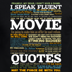 I Speak Fluent Movie Quotes Funny Cool Parody Fan T Shirt 30857057