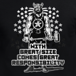 With Great Size Responsibility Gym Lifting Training T Shirt 31733751