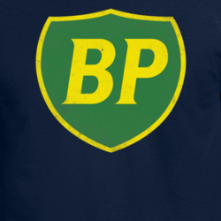 Bp British Petroleum Oil Company Old Retro Rough Logo Fan T Shirt 31750557