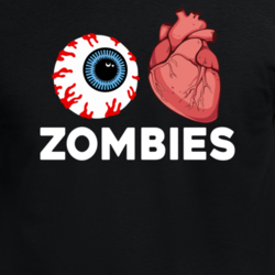 I Heart Zombies Funny Eye Parody T Shirt 31909372